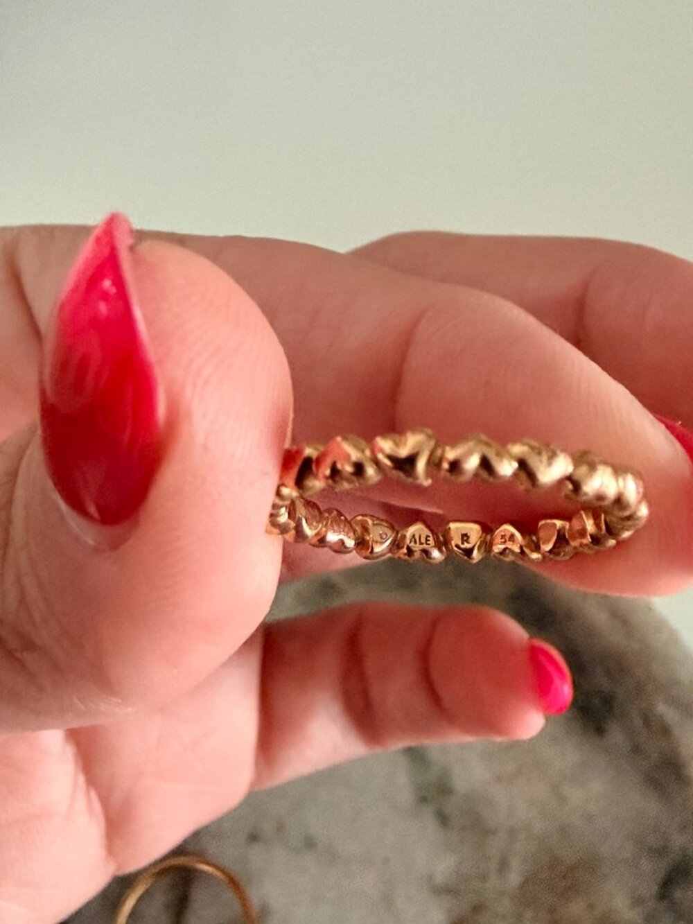 Pandora Rose Gold Heart Stackable Ring